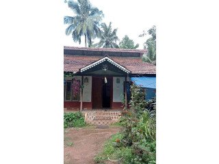 House plot with tiled house at cherpu