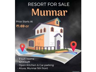 Resort for sale Aluva Munnar NH front... Munnar